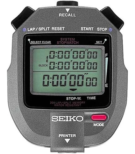 SEIKO 300 LAPSPLIT ストップウォッチ Amazon.com : Seiko Timers 300 Lap Memory Stopwatch w Printer