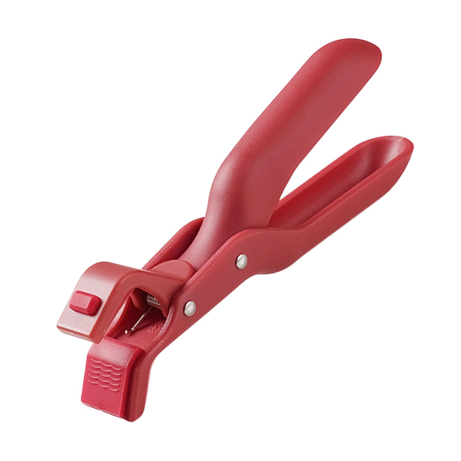 Sharplace Pan Dish Clip Gripper Pot Pan Gripper Tongs Non Slip Clamp Anti Scalding Clip Kitchen Plate Gripper for Kitchen Tool Cooking, red