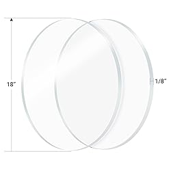 2 Pieces 1/8" Round Plexiglass Sheet, 22 Inch