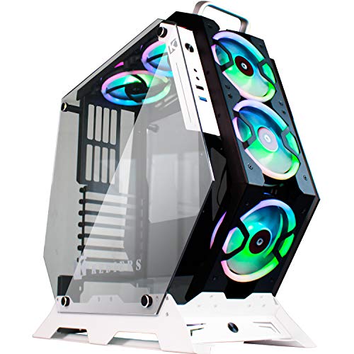 KEDIERS Computer Case ATX Mid Tower PC Gaming Case Open Tower Case USB3.0 Remote Control 2