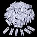 BronaGrand 50pcs Small Clear Plastic Utility Paper Clip, Clothespins Clip, Clothes Line Clips,Photo Clips 3.5x0.7x1cm