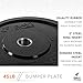 DAY 1 FITNESS Olympic Bumper Weighted Plate 2â€ For Barbells, Bars, 45 lb Single Plate - Shock-Absorbing, Minimal Bounce Steel Weights with Bumpers for Lifting, Strength Training, and Working Out