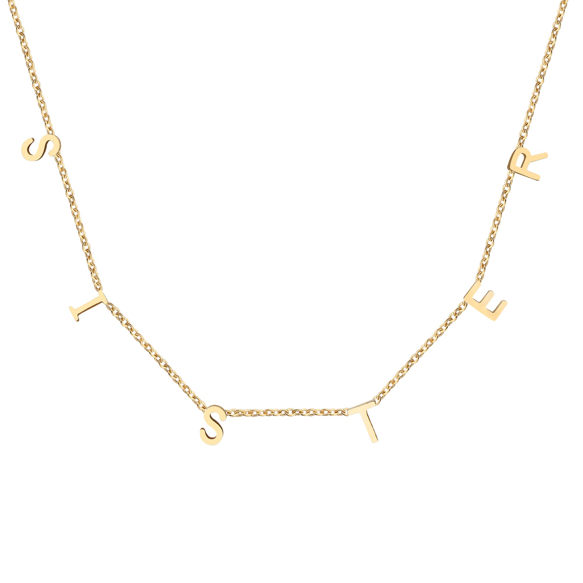 Memgift Sister Gold Necklace Perfect 18k Gold