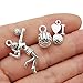 100g (About 45pcs) Wholesale Bulk Lots Jewelry Making Charms Mixed Tibetan Silver Metal Love Volleyball Ball Sports Fitness Charms for Necklace Bracelet Jewelry Making and Crafting SM322