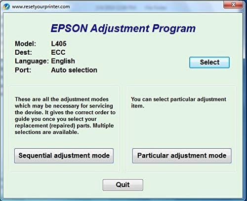 epson l405 software