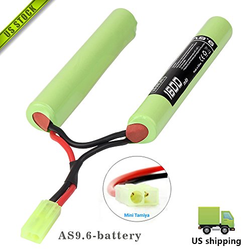 VANON 1600mAh 9.6V, NiMH Butterfly Battery for airsoft guns, AEG / NunChuck Battery with Mini Tamiya Connector (1-Pack)