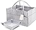 Little Tinkers World Baby Diaper Caddy & Extra Large Organizer for Diapers, Wipes & Nursery Storage Bin Unisex Design - Gray