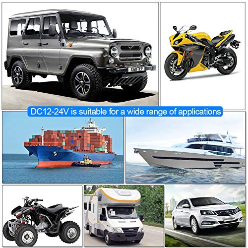 WUPP Boat Rocker Switch Panel Waterproof 4 Gang ON Off Electrical Switches with 3.1A Double USB Power Charger 12V Cigarette Lighter Socket for Marine Car RV Truck Jeep