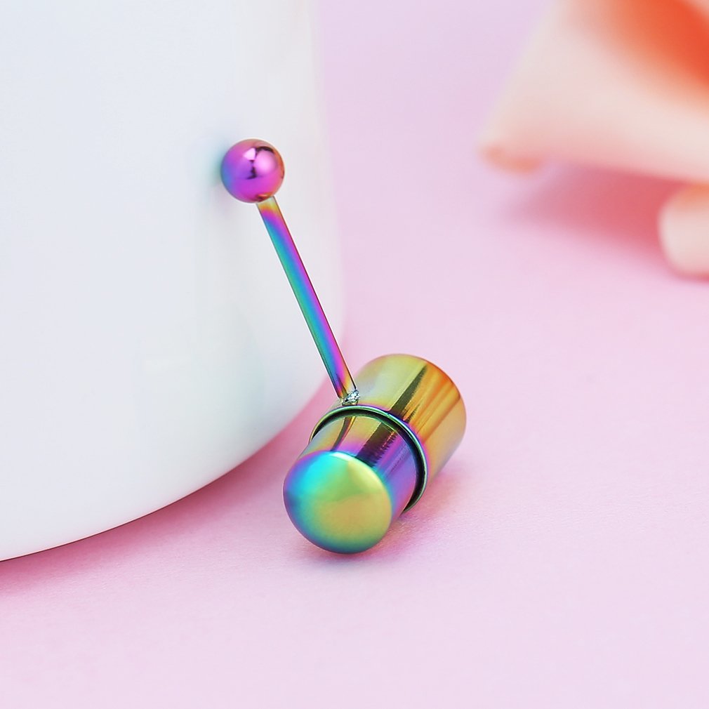 1pc Tongue Nails Vibrating Barbell Tongue Piercing Stainless Steel Colorful  | Desertcart Guyana