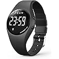 Kids Pedometer Fitness Watch Without App/Bluetooth, Rechargeable Sports Watch with 21-Day Battery Life, IP68 Waterproof Watch with Alarm Clock Timer Step/Distance/Calorie Counter for Kid Boys Girls