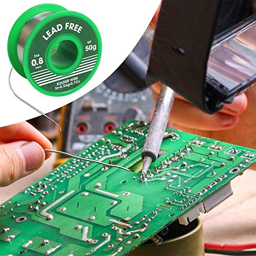 MEYUEWAL Bleifreie Lötdraht Lötzinn, Lötmaterial mit Kolophoniumkern, Weichlot, Lötflussmittel,Lötzinn 50 g Durchmesser 0.8 mm