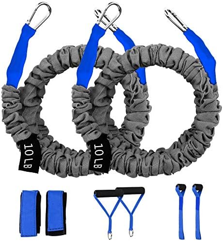 Workout Resistance Bands, Resistance Cords for Shoulder Exercise Comes with 2 Same Weight Resistance Tubes, Handles - Ankle Straps - Door Anchor - Carry Bag