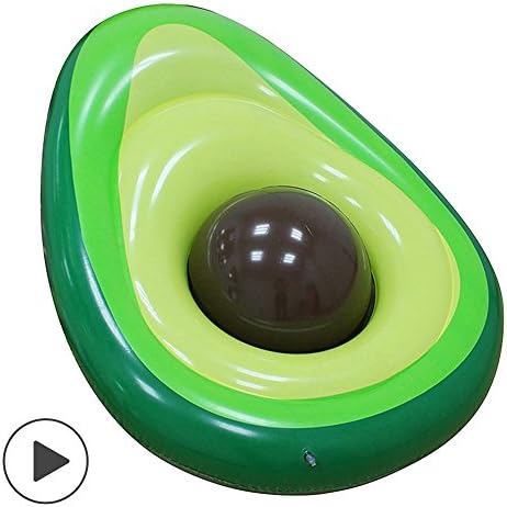 DMGF Inflatable Swim Ring Avocado Float Rapid Valves With Beach Ball Summer Outdoor Giant Swiming Loungers Water Sport Party Floats Toy Adults Kids