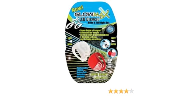 Glow Max G-2BIKE-BP2 2 LED Silicon Bike Lights, Blister of 2 - - Amazon.com