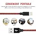Lightning Cable,AOFU Charger Cables 5Pack 3FT 3FT 6FT 6FT 10FT to USB Syncing Data Nylon Braided Cord Charger iPhone X/8/8Plus/7/7Plus/6/6Plus/6s/6sPlus/5/5s/5c/SE More (Black&Red)
