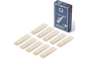 Tidevib Alto Saxophone Reeds 10 Pack, Full Size Strength 1.0 to 3.5 Instruments, Naturally Air-Dried Cane Reed Material with 