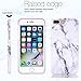 BAISRKE iPhone 7 Plus Case, White Black Marble Creative Design Slim Flexible Soft Silicone Bumper Shockproof Gel TPU Rubber Glossy Skin Cover Case for iPhone 7 Plus iPhone 8 Plus 5.5 inch