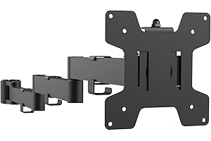 WALI Single Monitor Arm, Universal 3 Tier Arm Fully Adjustable Pole Mount Bracket for WALI Monitor Mounting System (001ARMXL)