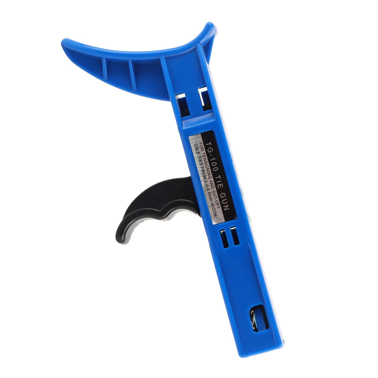 Fafeicy Cable Tie Gun, Fastening Tool for Nylon Cables 2.4-5.0mm/0.1~0.2in, Blue Plastic Handle, Cable Tie Tool