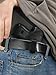 Barsony Black Leather Inside The Waistband Holster for Compact-Subcompact 9mm 40 45