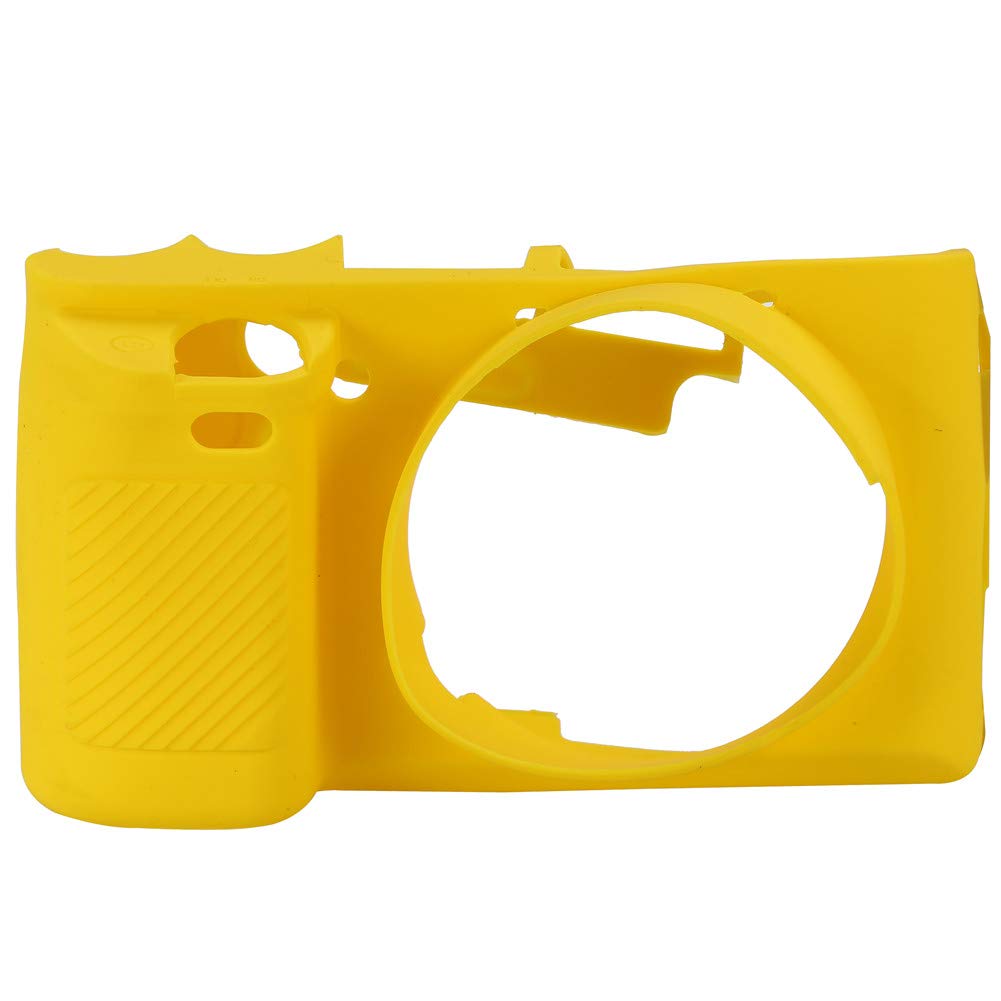 Silicone Camera Skin,4.92 * 2.75 * 1.77in Soft Silicone Camera Case Protective Cover with Easy Access Design Replacement for A6000 Cameras (Yellow)