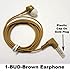1-Bud-B Brown Earphone w/Heavy-Duty Cord