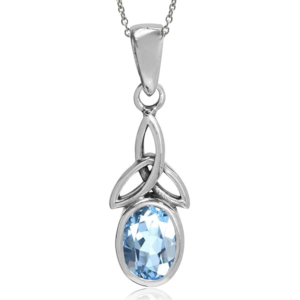 Natural Moonstone 925 Sterling Silver Feather Victorian Style Pendant W/ 18 Inch Chain Necklace