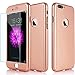 ATOOZ 360 Degree All-Around Full Body Utral Thin Slim Fit Lightweight Hard Protective Shockproof with Screen Protector Skin Cover Case for iPhone 7 Plus 5.5 Inch (Rose Gold)