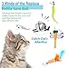 8 Pcs Cat Feather Toy, Cat Toy Wand, Teaser Wand Toy Set, Wineecy Cat Toys Interactive Retractable Wand Rod with Assorted Feather Toy for Exercising Kitten or Cat (Feather Toys)
