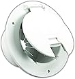 JR Products 541-2-A Polar White Deluxe Round Electric Cable Hatch with Back