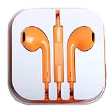 iMeshbean® Colorful 3.5mm Earbud Earphone Headset with Microphone & Volume Control for Mobile Phone MP3 MP4 Tablet PC Laptop USA (Orange -New)