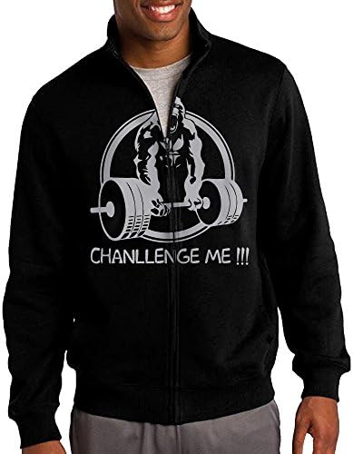 Mens Sweatshirt Chanllenge Me Gorilla Lifting Hooded Jacket