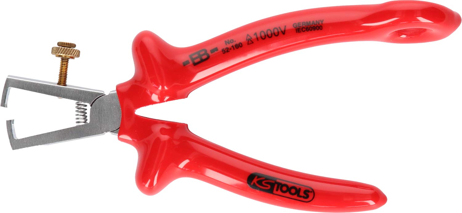 KS Tools 117.2202 1000V Wire Stripper with Safety Eyelet for Safety line