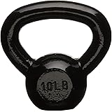 AmazonBasics Enamel Finish Cast Iron Kettlebell Weight