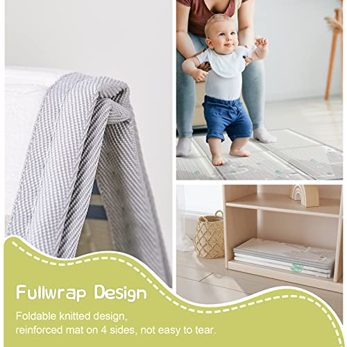 ZEEBABA Baby Playpen with Mat, Playpen for Babies (59x59x27inch), Kids Safety Play Pen for Babies and Toddlers, Extra Large Playpen Playmat, Baby Fence Gives Mommy a Break, Large Baby Play Yard