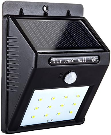 Solar Outdoor Light, Targher 12 LED Waterproof Solar Sensor Light, Bright Solar Security Light for Porch Patio Yard Garden Walkways Deck