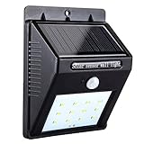 Solar Outdoor Light, Targher 12 LED Waterproof Solar Sensor Light, Bright Solar Security Light for Porch Patio Yard Garden Walkways Deck