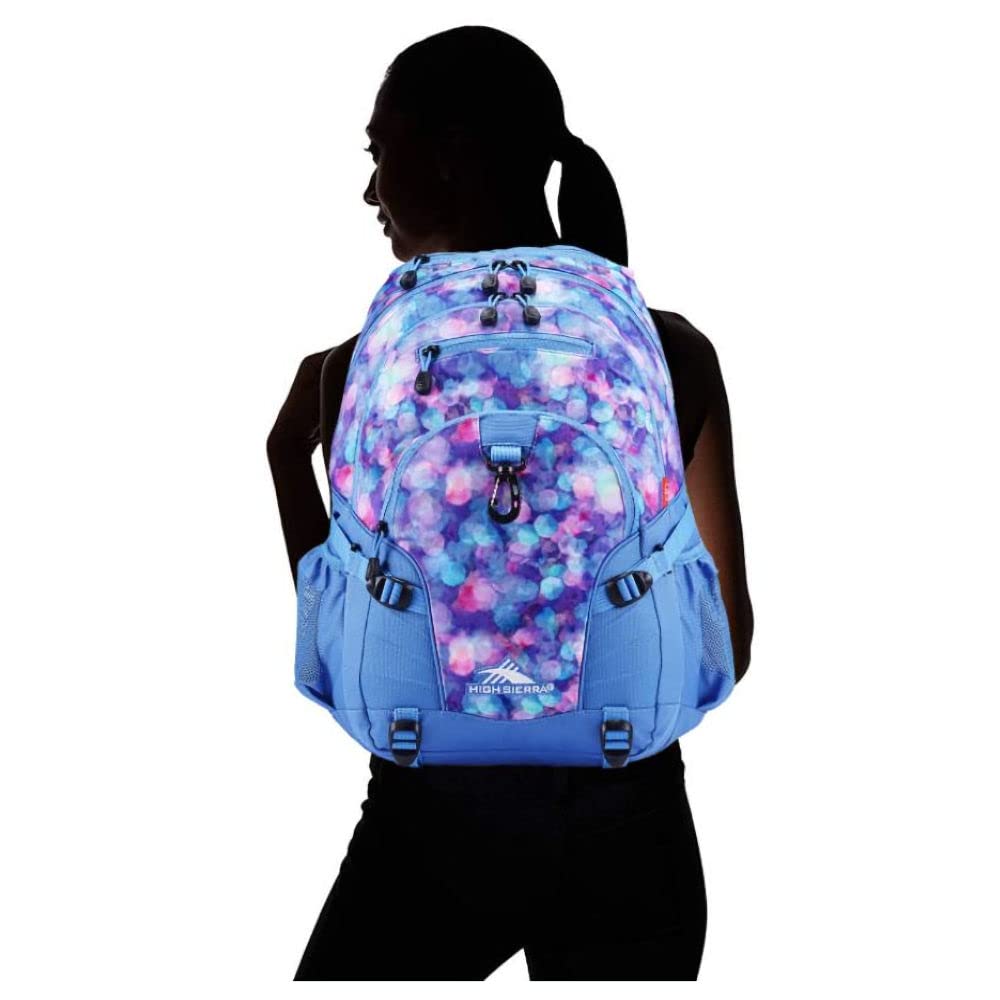 High Sierra Loop Backpack, Travel, or Work Bookbag with tablet sleeve, One Size, Shine Blue/Lapis