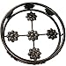 Sunnydaze 45-Inch 6-Tier Indoor/Outdoor Folding Metal Plant Stand - Bronze Finish