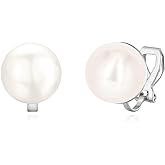 YOQUCOL Simulated Freshwater Pearl Clip On Earrings Not Pierced Elegant Stud Jewelry For Women