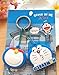 CJB Lovey Doraemon Keychain Plastic Sleeve Cap Set of 2 Blue (US Seller)