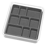 Whitmor Stackable 9 Section Jewelry Tray, Grey,White