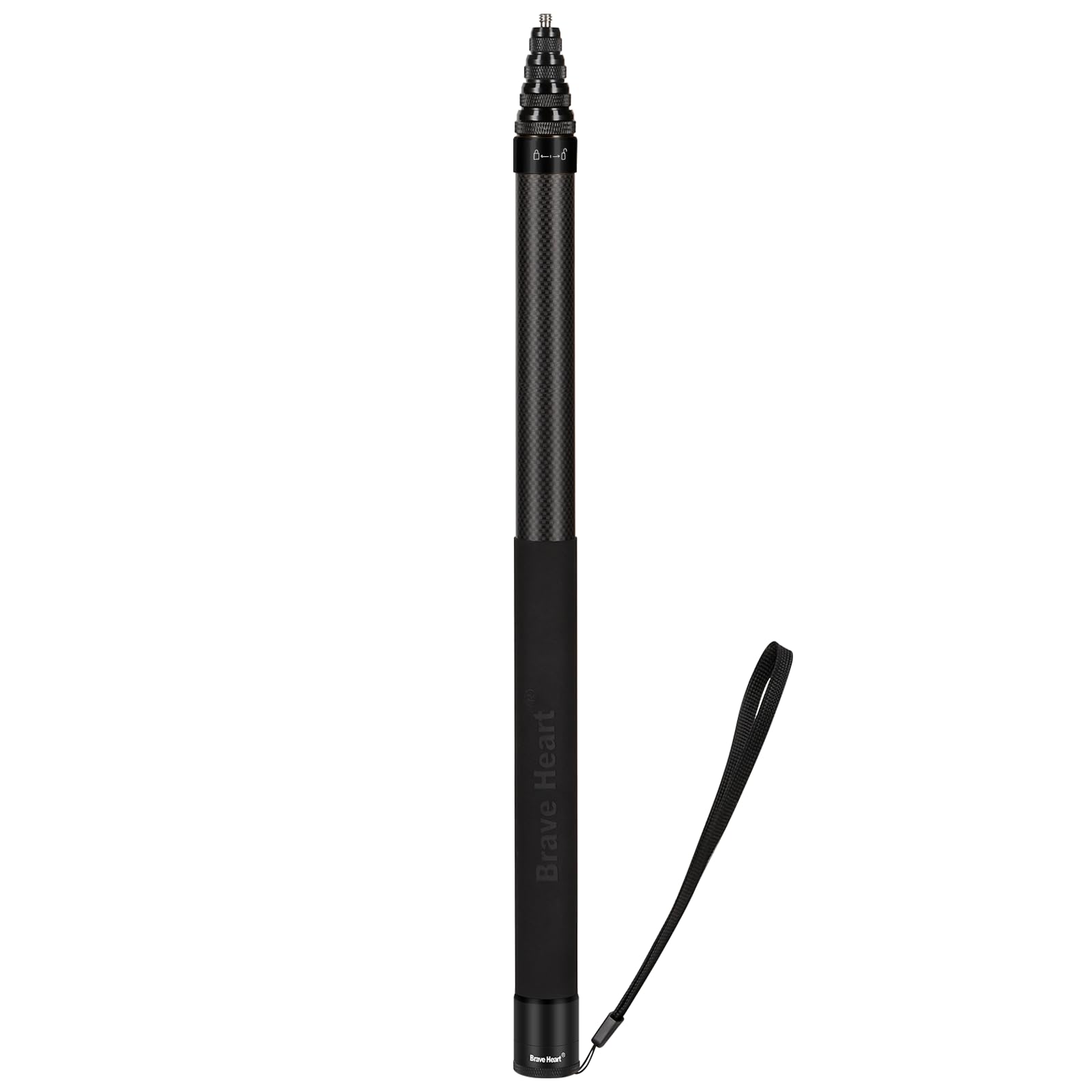 Photo 1 of 17-118"/3.0m Carbon Fiber Invisible Selfie Stick 9.8ft Extended Super Long Pole for Insta360 X5/X4 Insta 360 X3 ONE X2, ONE R, ONE X, ONE GO 3S 3 2 Gopro Max Action Camera Accessories