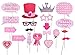 Valentine's Day Party Decorations Pastels Photo Booth Props,Mustaches Lips Hearts - 20 pieces
