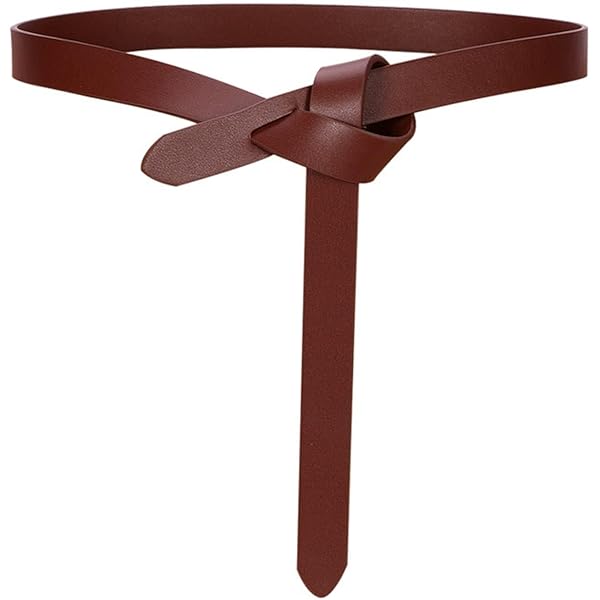 JKJF Women\'s Leather Belt Dress Belt Knot Belts Wide Waist Belt for Dresse AOYEBOME Women Fashion Knot Leather Belt for Dress Rivets  main image 4