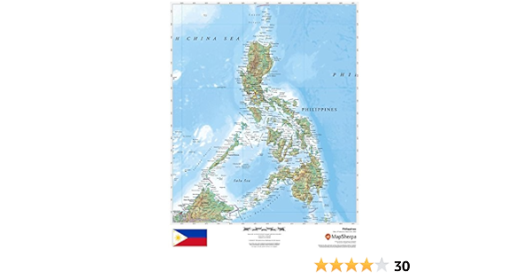Amazon Com Philippines 17 X 22 Matte Plastic Wall Map Office Products