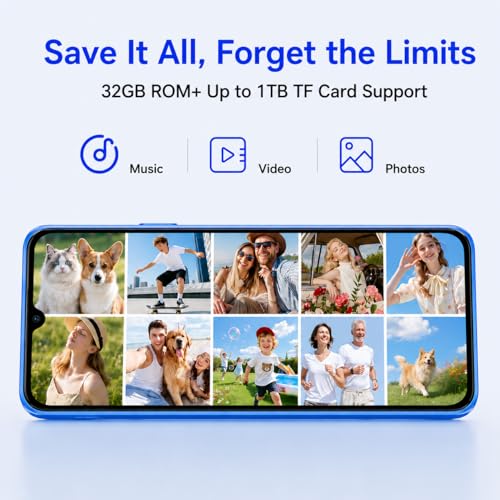 Blackview WAVE 10C Mobile Phones,Android 16 Phone,6.88" HD+ Unlocked Smartphone 16GB+32GB(1TB TF),32MP+13MP, 5000mAh,Dual SIM/Face ID/GPS/OTG,Warranty 3 Years,Orange