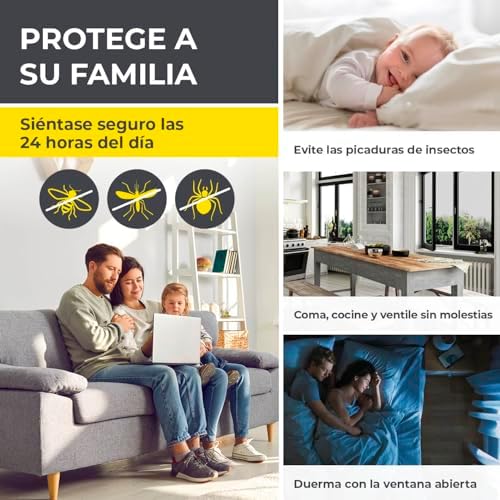 Mosquitera para ventanas con Magic Click | Cortada individualmente a medida para todas las ventanas de hasta 150x130 cm | Fácil instalación con 12 imanes - sin taladrar ni atornillar [Negro]