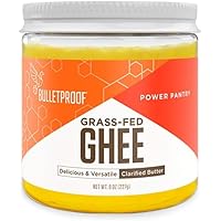 Grass Fed Ghee, 8 Oz, Bulletproof 100% Grass Fed, Pasture Raised Clarified Butter Fat, Keto, Paleo, Lactose Free, Casein…