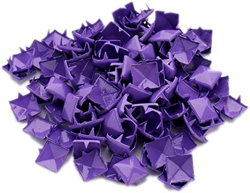 100pcs Punk Colors Metal Square Pyramid Rivet Cone Studs Nailhead Craft Spike DIY 10mm 3/8"ร
